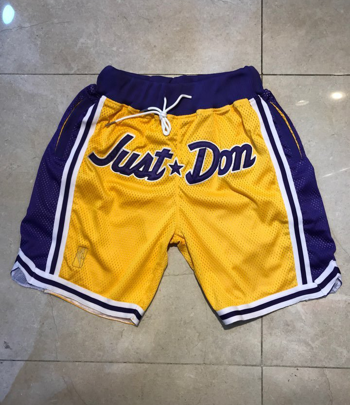 lakers mesh shorts